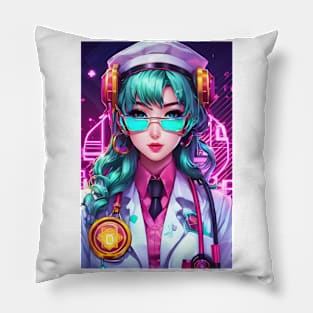 Beautiful neon doctor Pillow