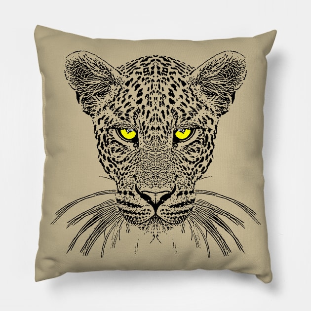 Leopard Pillow by childofthecorn