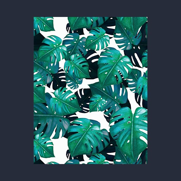 Monstera watercolor pattern by raghda