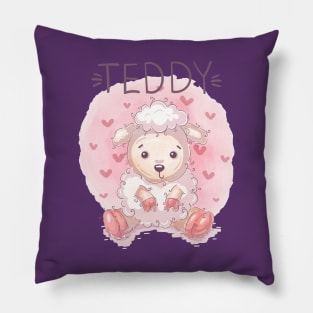 Teddy Lamb Cartoon Pillow