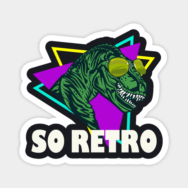 Retro Dinosaur T-Rex Magnet by Foxxy Merch