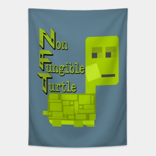 Non-fungible turtle NFT 8 bit Tapestry