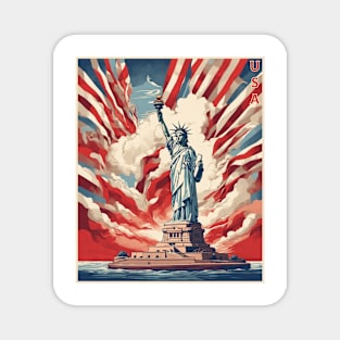 New York United States of America Tourism Vintage Poster Magnet
