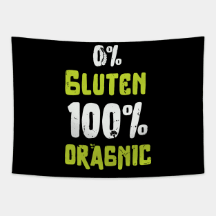 0% free 100 % organic design, organic food lover, gluten free / organic food gift idea / organic present Tapestry