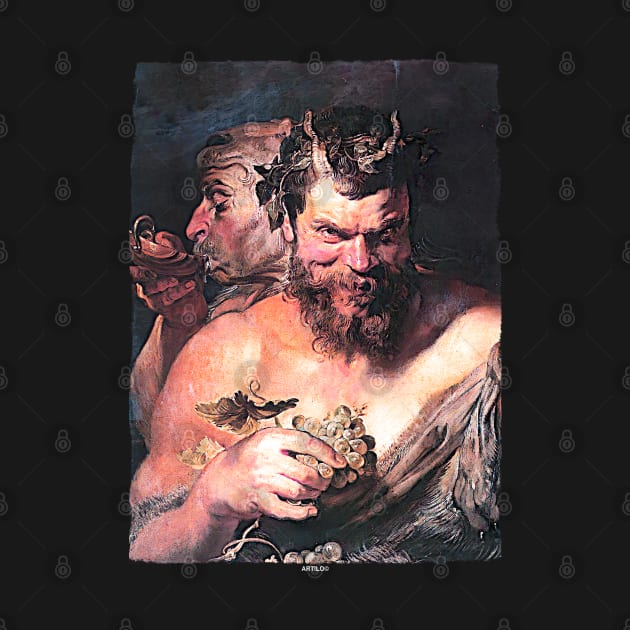 Two Satyrs (1618-19) - Peter Paul Rubens by Artilo