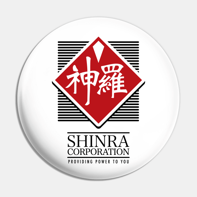 Final Fantasy VII Shinra Corp T-Shirt - Inspired by FF7 Corporation by Rev-Level Pin by RevLevel