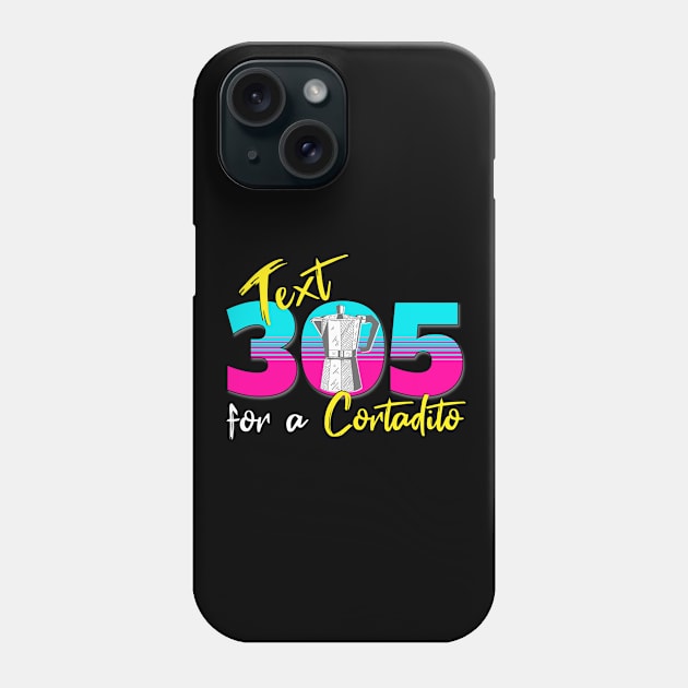 Text 305 (Miami) for a Cuban Cortadito Design Phone Case by Spark of Geniuz