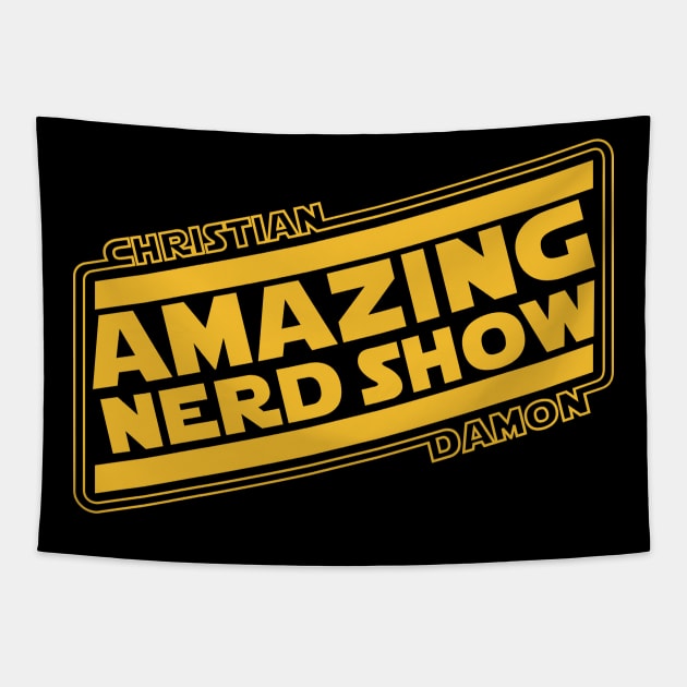 The Amazing Nerd Logo (Golden) Tapestry by The Amazing Nerd Show 