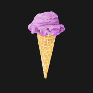 Watercolor icecream cone, watercolor, ice cream, cone, dessert T-Shirt