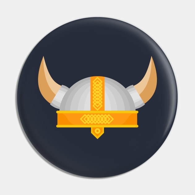 Viking Helmet Pin by RageRabbit