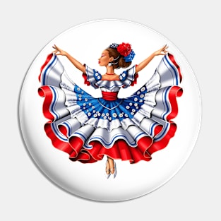 Puerto Rico Traditional Dancer Pin