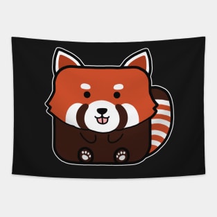 Kawaii Square Red Panda Tapestry