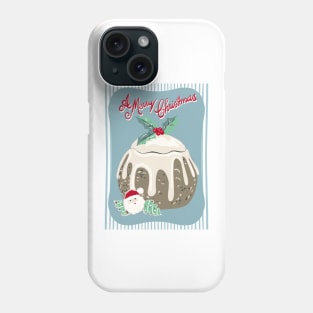 Merry Christmas Vintage Pudding Cookie Jar with Iced Gingerbread Cookies Phone Case