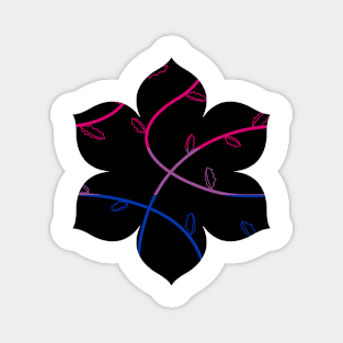 Jagged Leaves, Bisexual Pride Flag Magnet