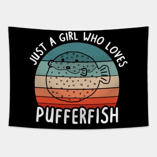 Girls puffer fish stingfish women puffer animals Tapestry