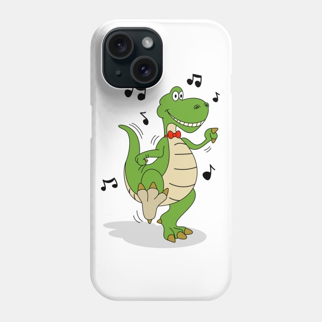 Dancin' Dinosaur Phone Case by The Lemon Stationery & Gift Co