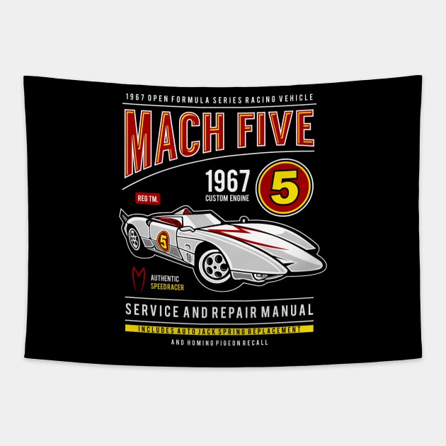 Mach 5 Tapestry by OniSide