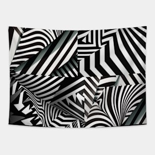 Black and white pattern (zebra) Tapestry