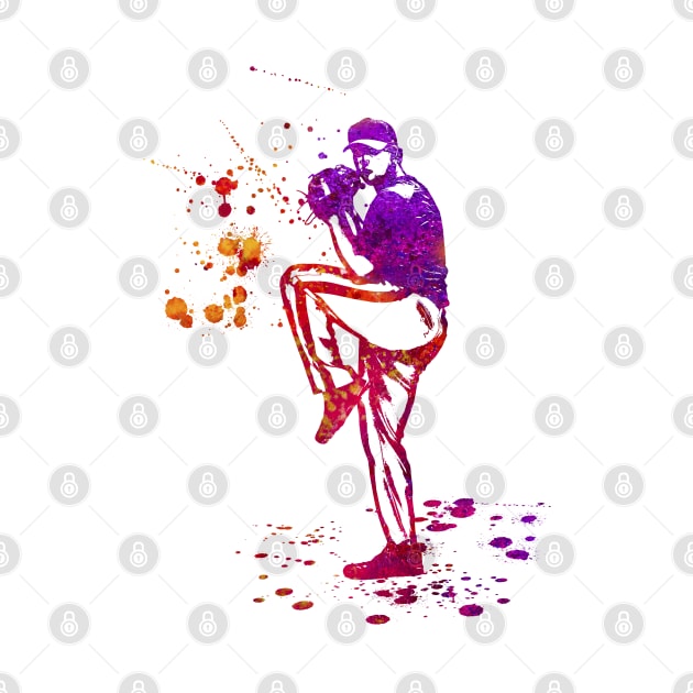 Baseball Pitcher in Windup position - a02 by SPJE Illustration Photography