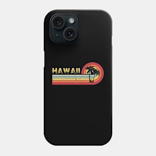 Hawaiian Vintage 80s Palm Trees Sunset Phone Case