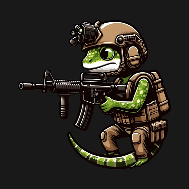 Tactical Gecko by Rawlifegraphic