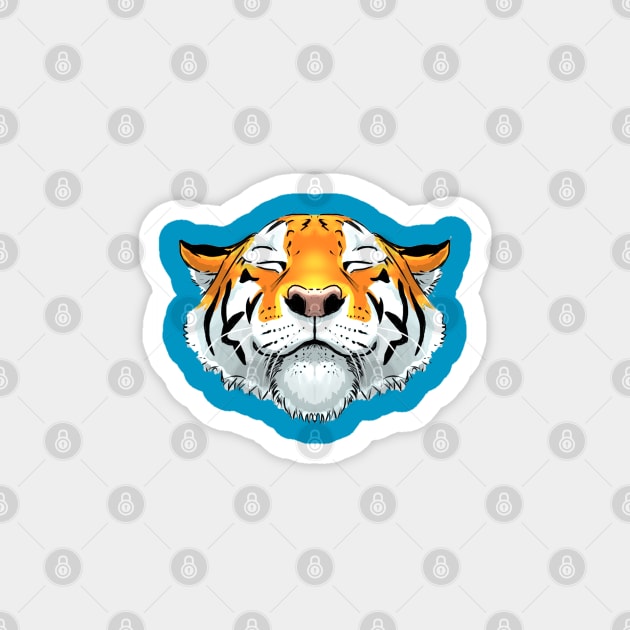 HAPPY TIGER Magnet by zenthegroove