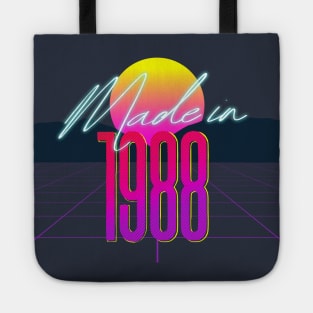 Made In 1988 ∆∆∆ VHS Retro Outrun Birthday Design Tote