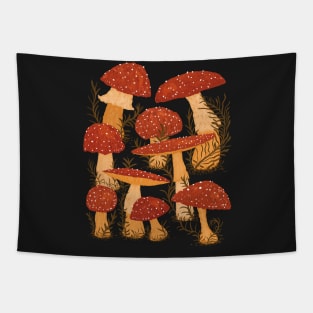 Amanita Garden - Fly Agaric Mushrooms Tapestry