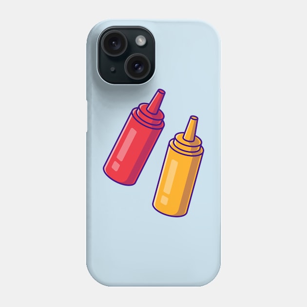 Mustard And Sauce Bottle Cartoon Phone Case by Catalyst Labs