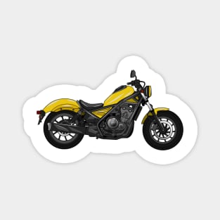 Cruiser motorcycle cartoon illustration Magnet