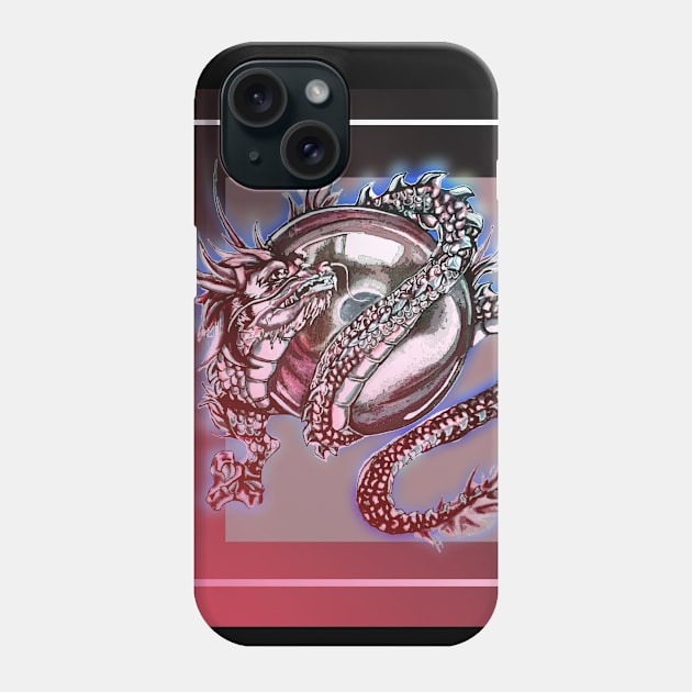 Image of a dragon Phone Case by Estef Mos Art