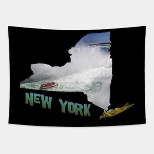 New York State Outline (Niagara Falls) Tapestry