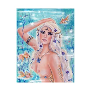 Galina goldfish mermaid art by Renee Lavoie T-Shirt