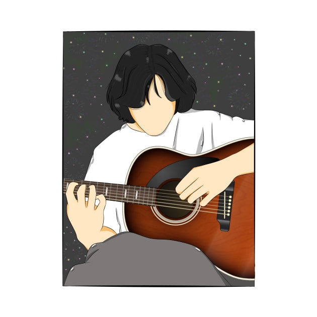 jungkook and guiter by kart-box