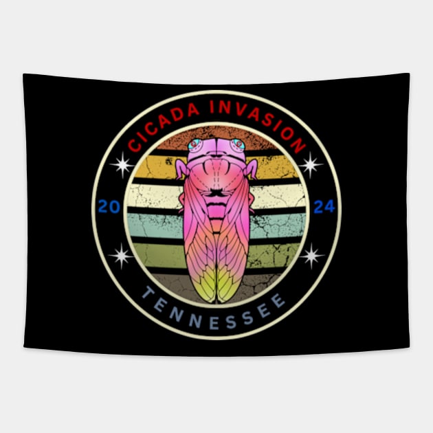 cicada 2024 map Tennessee Cicada 2024 Tennessee Tapestry TeePublic