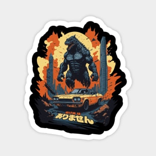 Godzilla car design Magnet