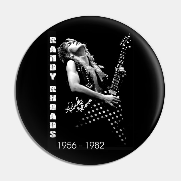 RANDY RHOADS 1956  - 1982, Signature Vintage Randy Rhoads Pin by Hoahip