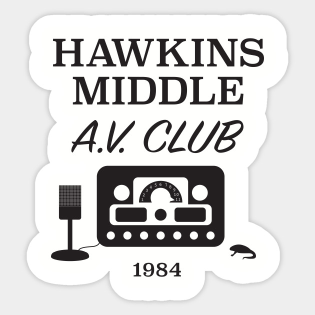 Hawkins A V Club 1984 Stranger Things Sticker Teepublic