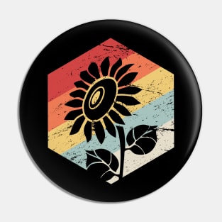 Retro Sunflower | Gardener Gardening Graphic Pin