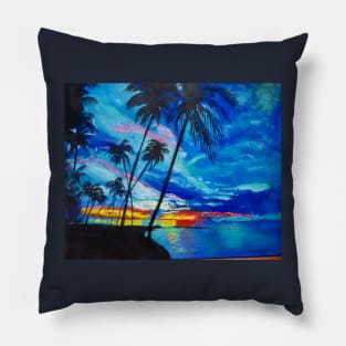 Tropical Blues Pillow