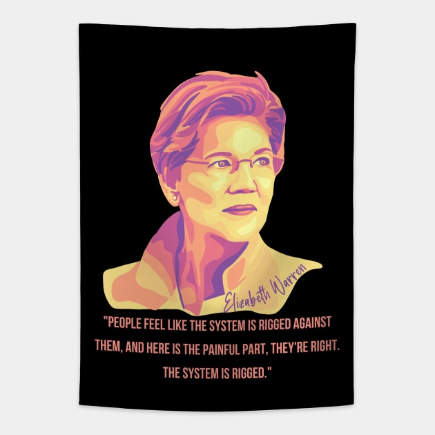 Elizabeth Warren Tapestry by Slightly Unhinged