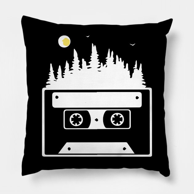 Moonlit Cassette Pillow by ArtEnTazado