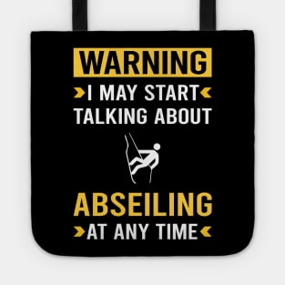 Warning Abseiling Abseil Tote