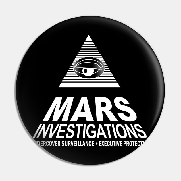 Mars Investigations w/Back Logo Pin by Veronicas Marshmallows Podcast