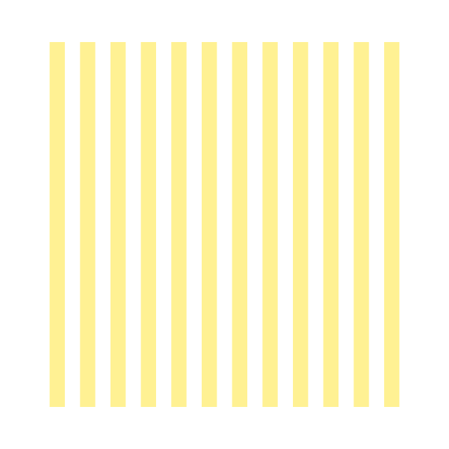 Buttermilk Yellow and White Large Vertical Cabana Tent Stripe by podartist