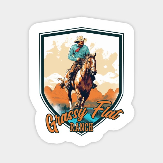 Grassy Flat Ranch Hand Front Print Magnet by Grassy Flat Ranch