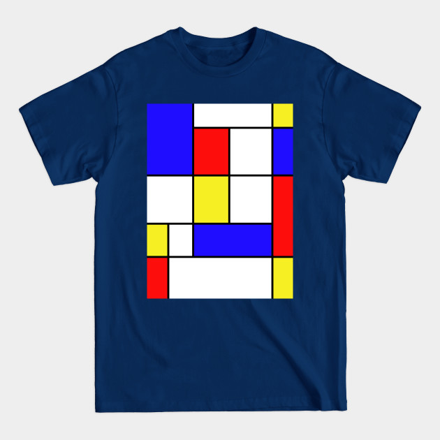 Disover Mondrian #47 - Abstract Art Design - T-Shirt