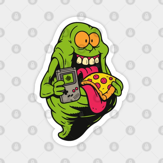 Classic Gamer Slimer Pizza Drip Magnet by Shit Post Hero