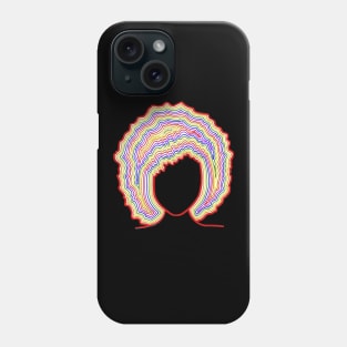 Girl with Rainbow Afro Phone Case