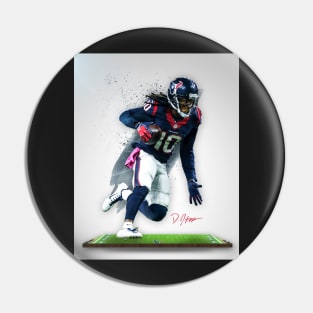 DeAndre Hopkins Houston Sports Art Pin